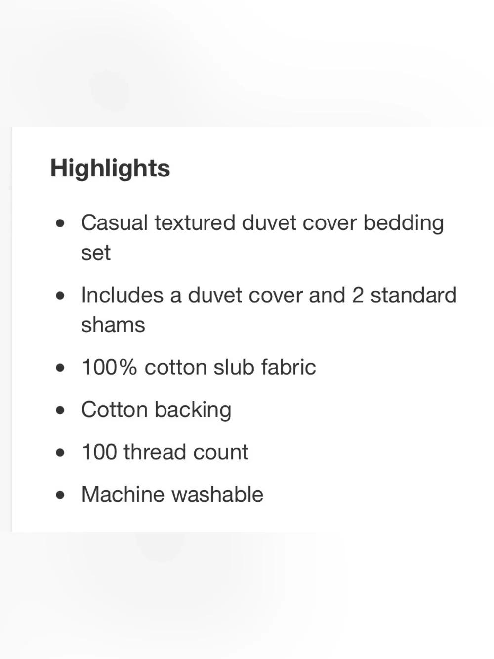 Threshold Textured Cotton Slub White Duvet Cover Set-King